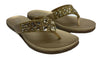 Kenneth Cole Reaction Womens Glam-Athon Gold Flip-Flops Size 6.5 Slip-on Sandal