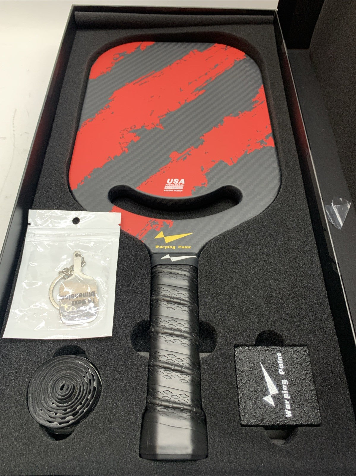 Warping Point Carbon Fiber Pickleball Paddle for Swing Speed and Maneuverability
