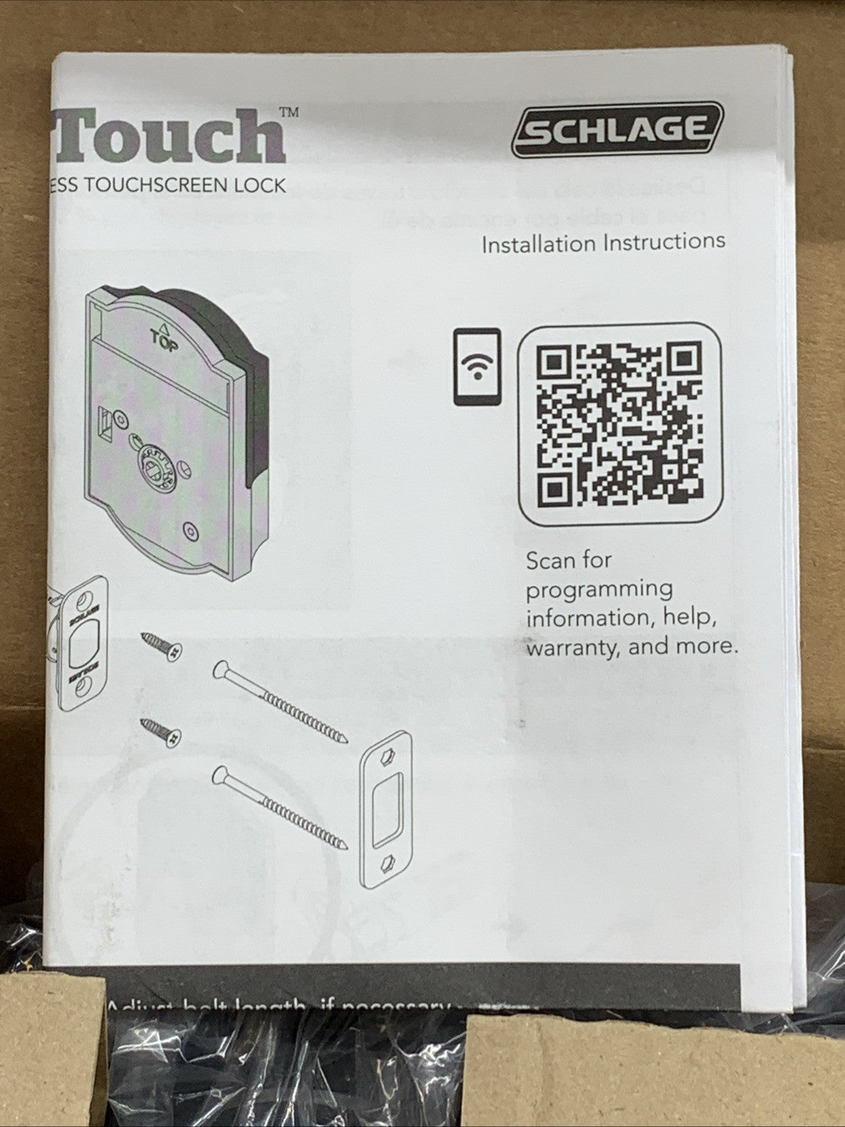 Schlage Keyless Touchscreen Electronic Deadbolt Lock Matte Black BE375 CEN 622