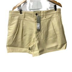 HUDSON Women's Mid Rise Pleated Short Size 33 Moth Collection with Pockets