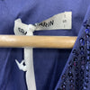 Grace Karin Sparkly Sequin Faux Wrap Short Sleeve Dress V-Neck Navy Size Small