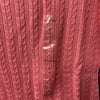Pink Nautica women's cable knit sweater with boatneck and long sleeves, made of cotton, size large, from The Family Flips.