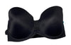 Vanity Fair women's back strapless full-figure underwire bra in size 38DD, black with smooth, supportive cups and adjustable straps