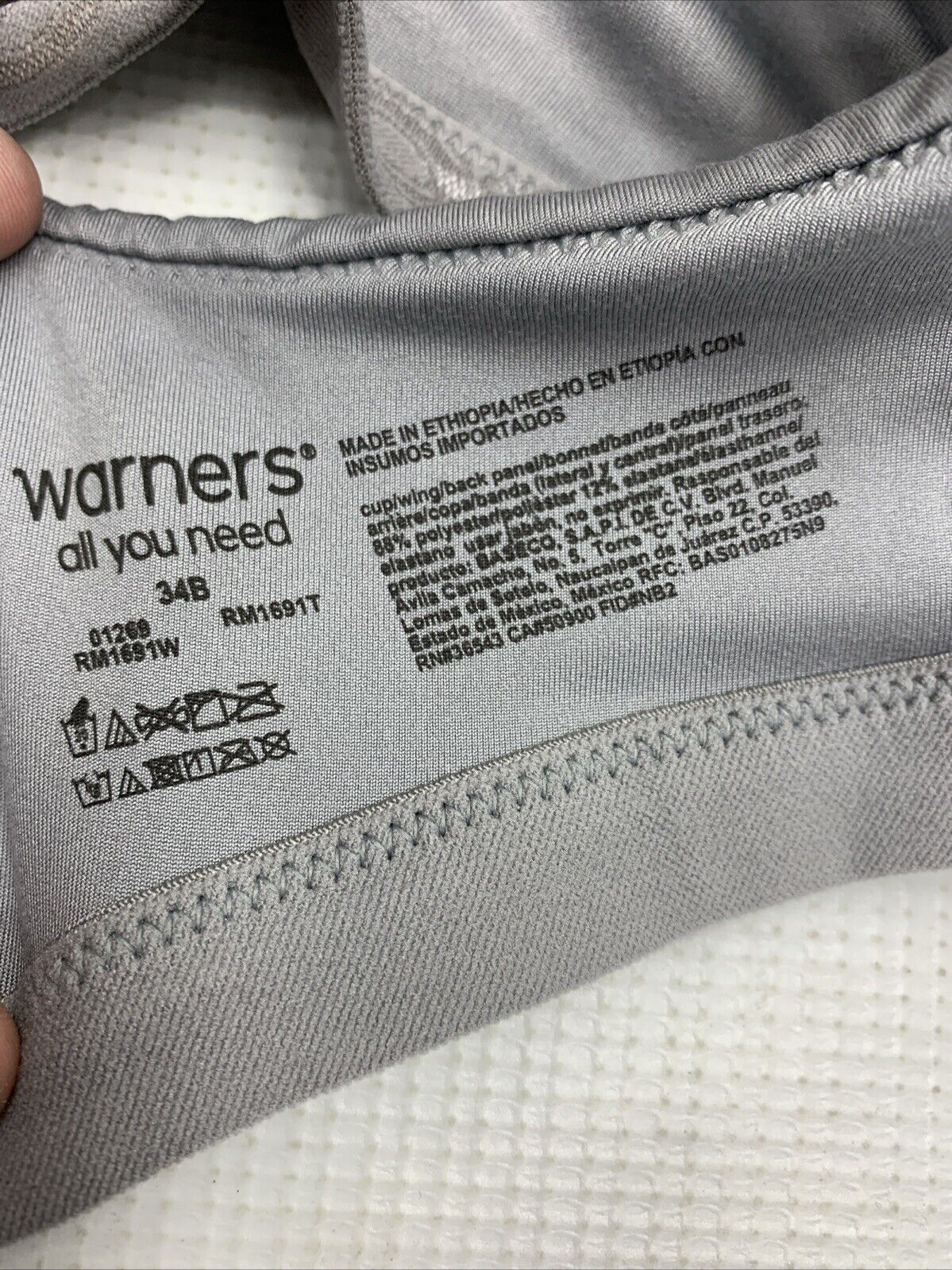 Warners Cloud 9 Women's Wire-Free Contour Bra WR1269 Lightly Lined Size 34B