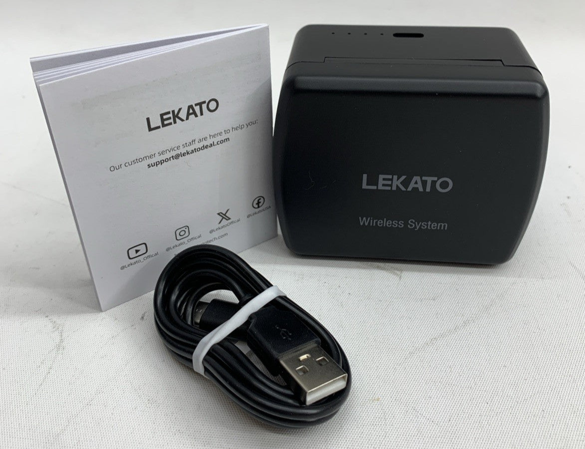 Lekato Air Bridge M02588 Wireless System Portable Black 2.4G with Charging Box