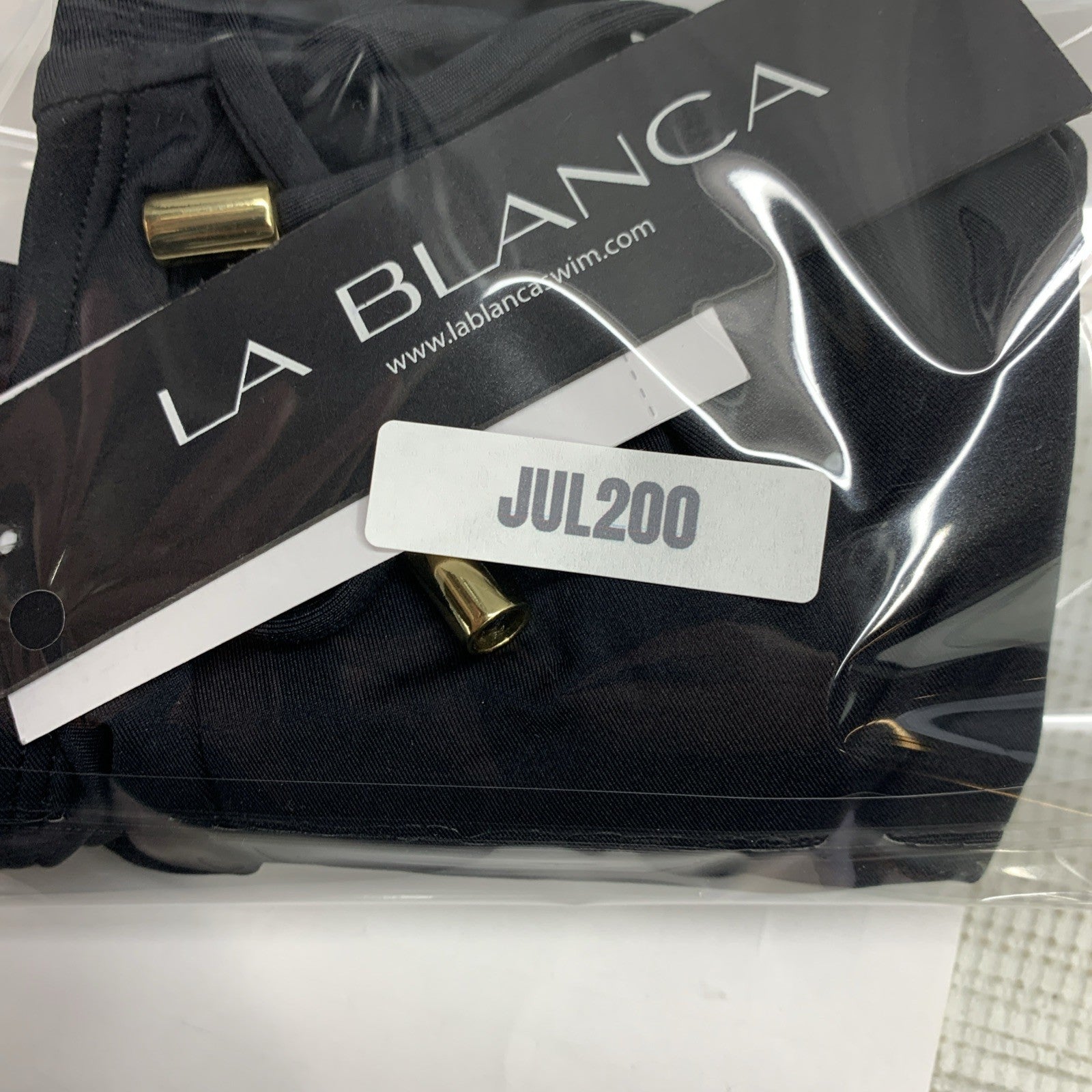 La Blanca Swim Bottom Bikini Island Goddess Side Tie Hipster Womens Size 6 Black