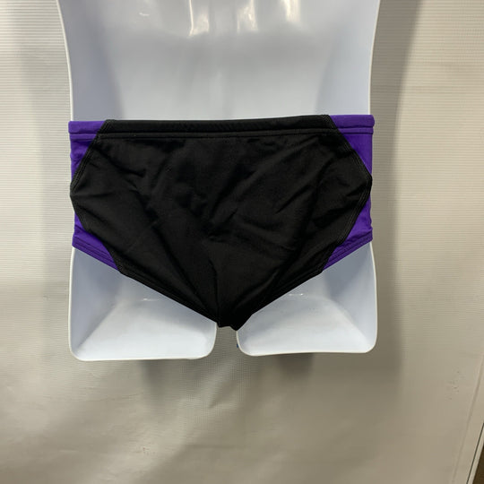 Speedo Men's 32 Endurance+ Spark Splice Brief Swimsuit Black/Purple Underwear