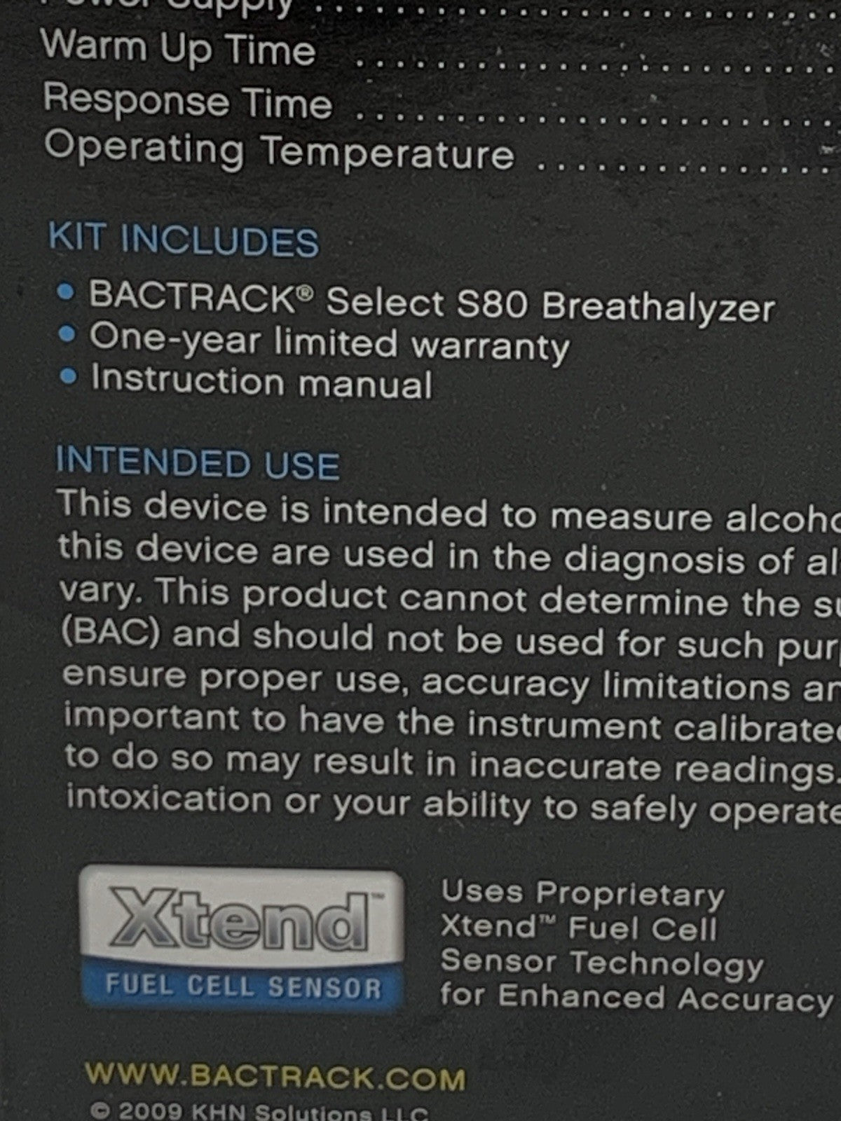 BACtrack S80 Professional Breathalyzer Portable Breath Alcohol Tester Black