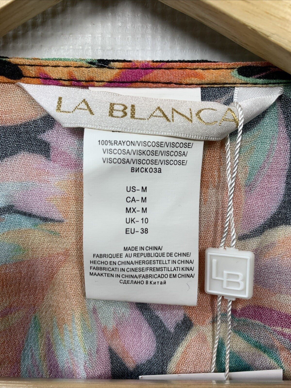 La Blanca Women's Short Sleeve Mini Dress Swimsuit Cover Up S201-0034 Size M