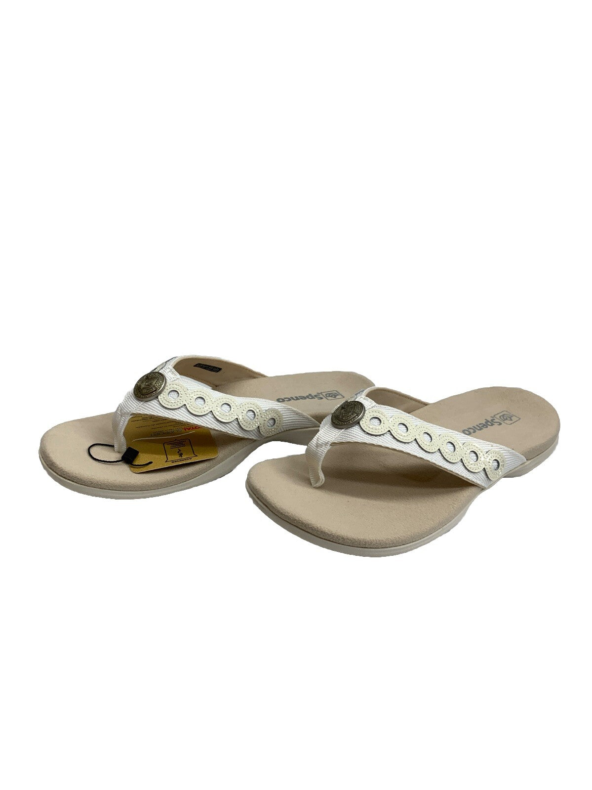 Waco Tierra Womens Sandal White Size 6.5 D Open Toe Full Contact Comfort footbed