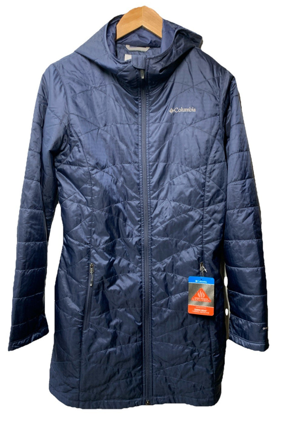 Columbia Women's Mighty Lite Hooded Jacket Nocturnal Medium Long Sleeve WL5033