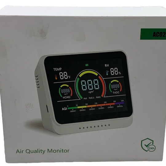 Air Quality Monitor AC02 Type-C Indoor Home 13-in-1 PM1/PM2.5/PM10/TVOC/ Black