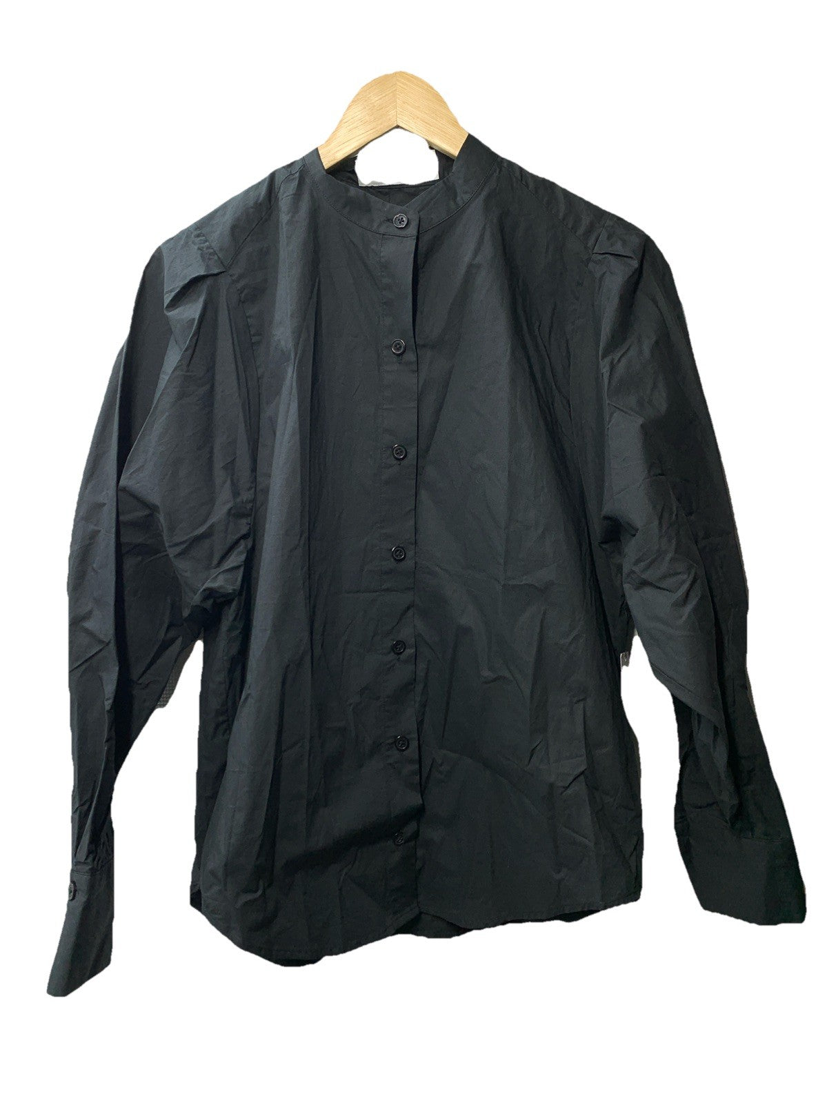 Equipment Women's Collarless Shan Top Size S Long Sleeve T5132F02536 True Black