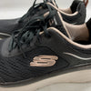 Skechers D'Lux Walker Infinite Motion Women's Sneaker Black Lace-up Shoes Size 9