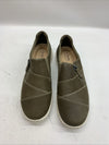 Clarks Womens Caroline Grace Shoes Olive Suede Size 8.5M Round-toe Comfort Flats