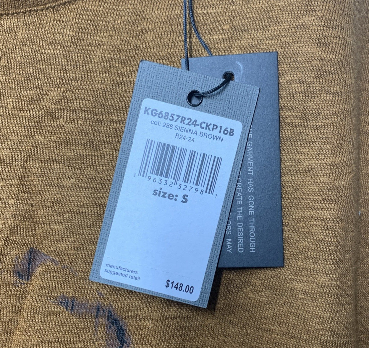 JOHN VARVATOS Linen Faded Peace Symbol Graphic Tee Shirt Mens Short Sleeve Small