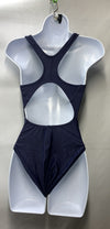 TYR MSO1A Womens Sport Wide Straps Solid X-back One Piece Swimsuit Navy Size 34