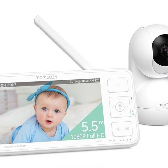 Momcozy Video Baby Monitor, 5.5” 1080P HD Monitor with Camera No WiFi BM03 White
