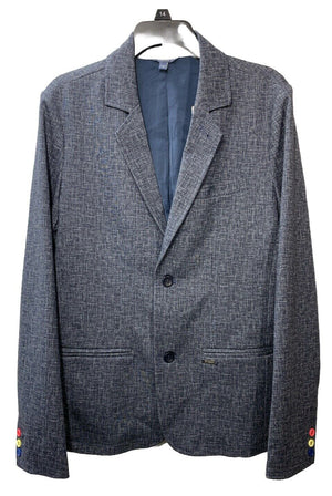GUESS Boys' Knit Single Breasted Blazer Heather Blue 14 Long Sleeve L4RN04KC3H0