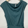 GRACE KARIN Sleeveless One Shoulder Midi Cocktail Party Dress Small Green Flowy