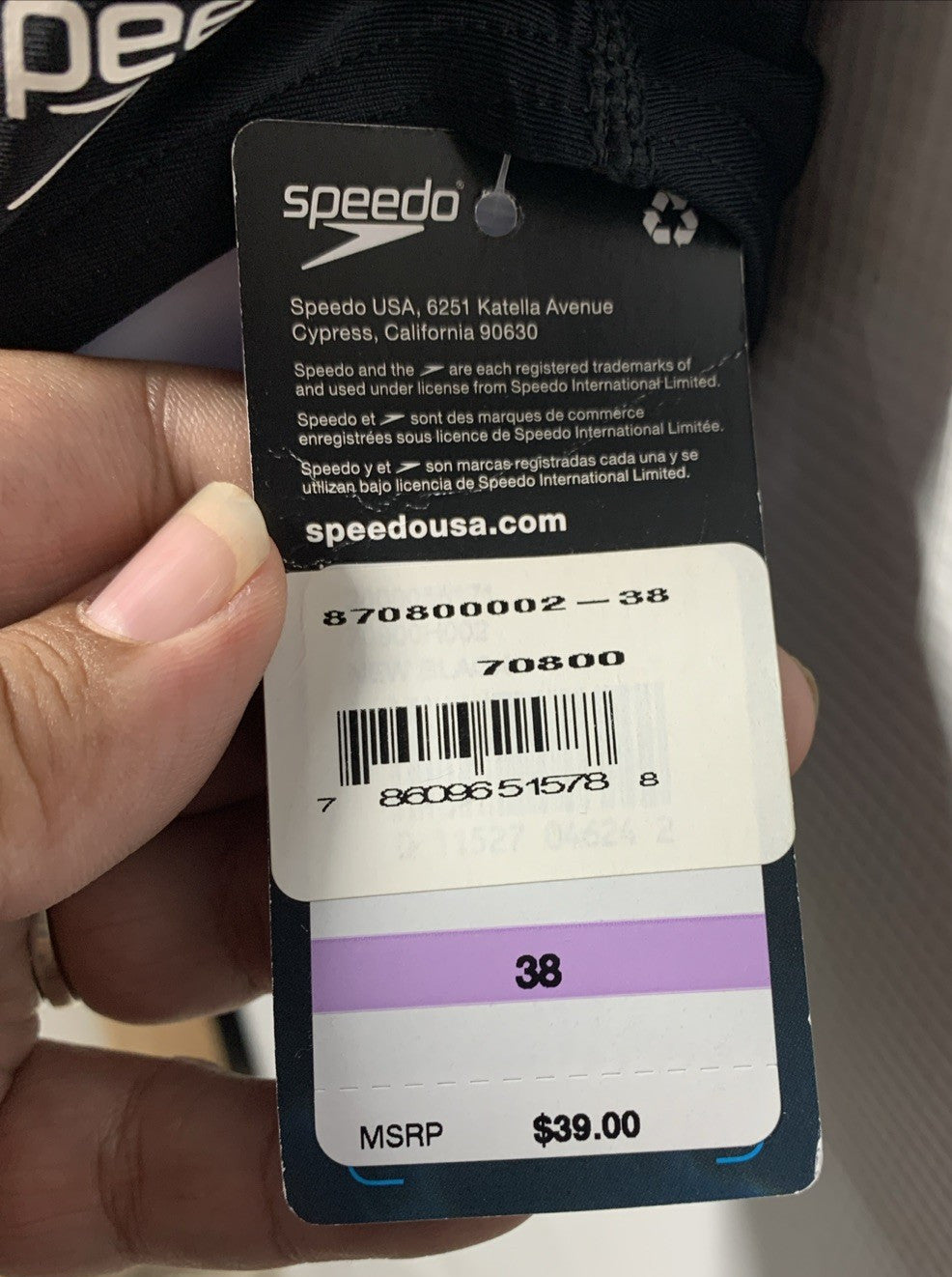 Speedo Men's Powerflex Eco Solid Swim Race Brief Size 38