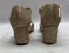 Touch Up Foster Womens' Heeled Sandals Gold 4679W Size 9W Hook & Loop Open Toe