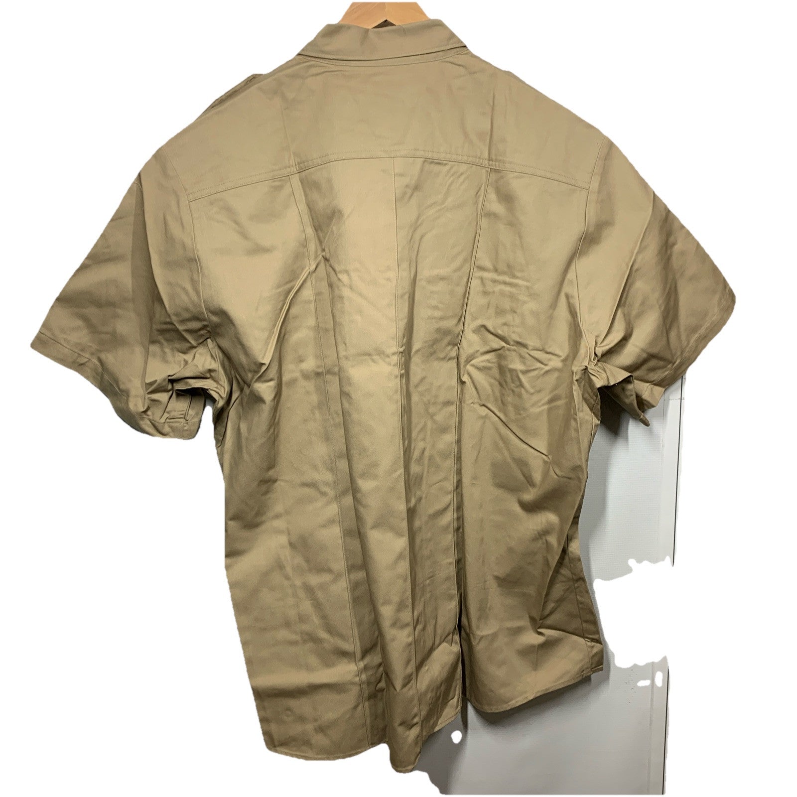 Condor Class B Twill Shirt Size 4XL (20-20.5) Men’s Khaki Zip Up With Buttons
