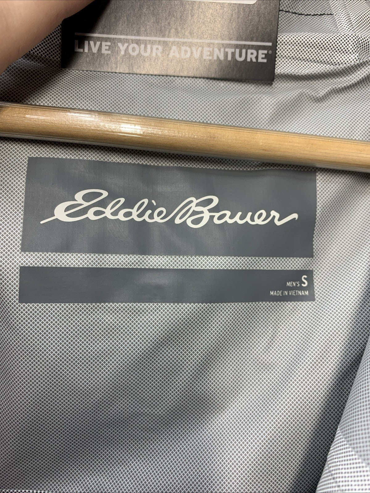 Eddie Bauer Women's Cloud Cap Rain Jacket with Hood Size S Black Long Sleeve