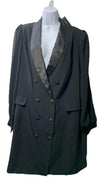 City Chic Tuxedo Dress Black Blazer Dress Double Breasted Lapel - Size Large