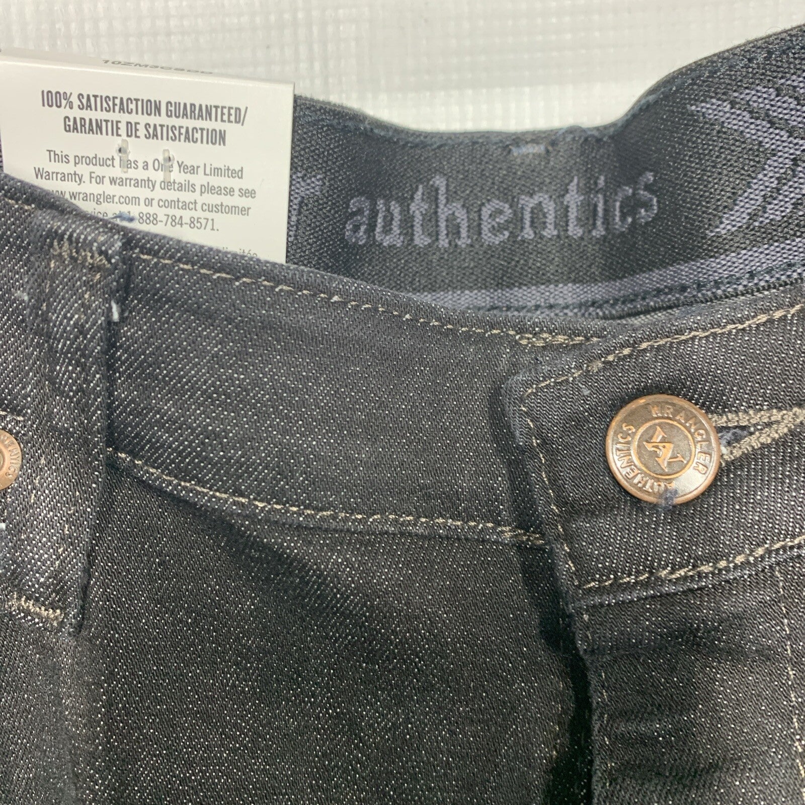 Wrangler Authentics Men Comfort Flex Waist Jean Black 34x34 Long Pants 10ZM3CSDD