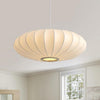 20 Inch Lantern Pendant Light, White Imitation Silk Lampshade, Bubble Pendant