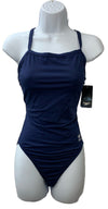 Speedo Women Swimsuit One Piece Endurance+ Flyback Solid Adult Navy Blue 8/34