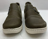 Clarks Womens Caroline Grace Shoes Olive Suede Size 8.5M Round-toe Comfort Flats