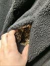 Jessica Simpson Women Winter Coat Sherpa Full Length Single Breast Size M Black