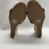 Bandolino Women's Andrrea Wedge Sandal Black Size 11 Medium Open Toe Slip-on