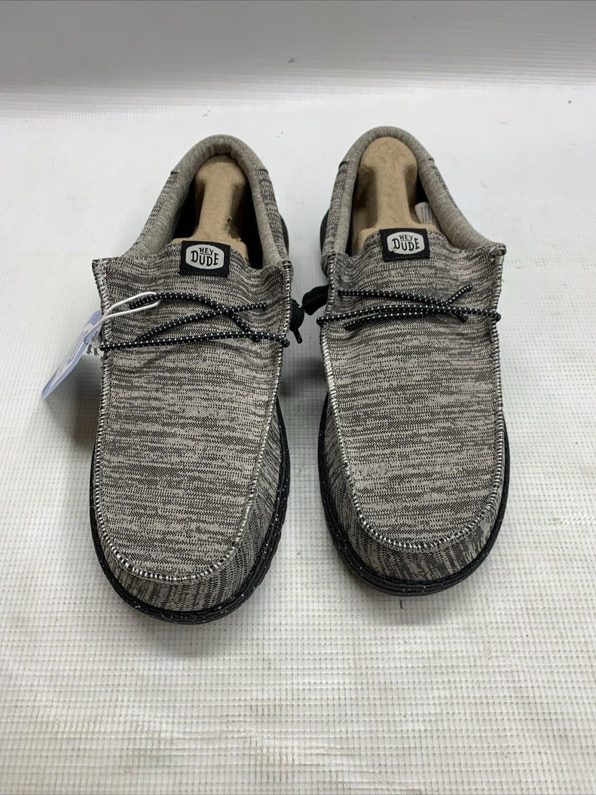 Hey Dude Wally Sport Knit Dark Grey Men's Loafers 40536-02 Size M9 Slip On Shoes