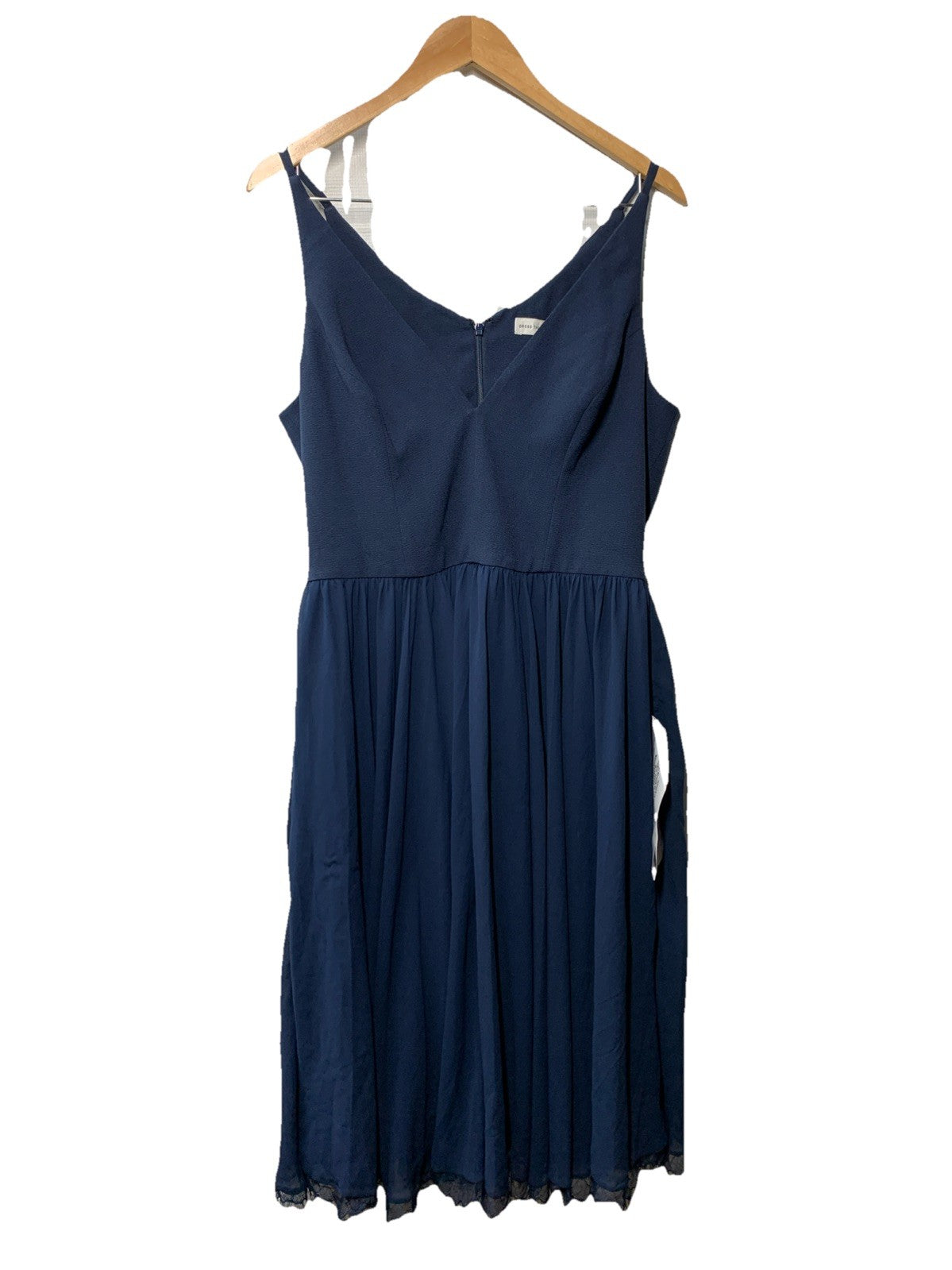 Dress the Population Women's Alicia Plunging Mix Media Sleeveless V-neck Size XL