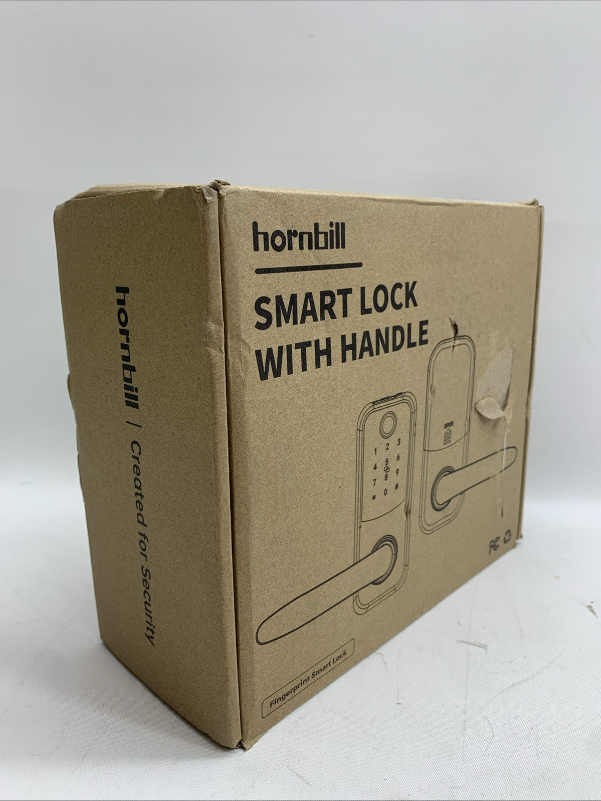 HORNBIL Fingerprint Bluetooth Front Door Locks w/Handle Smart Keyless Entry Lock