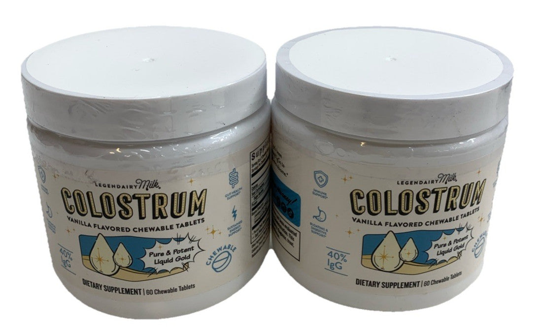 Legendairy Milk Colostrum Supplement Chewable Tablet Vanilla Flavored 60ct - 2pk
