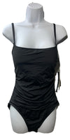 La Blanca Women's One Piece Swimsuit Island Goddess Shirred Side Bathing Size 12