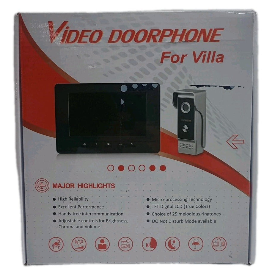 AMOCAM Wired Video Intercom System, 7 Inches Video Doorbell Door Phone System