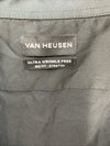 Van Heusen Black Button Up Stain Shield Big Fit Stretch Shirt Mens Size 22 34/35