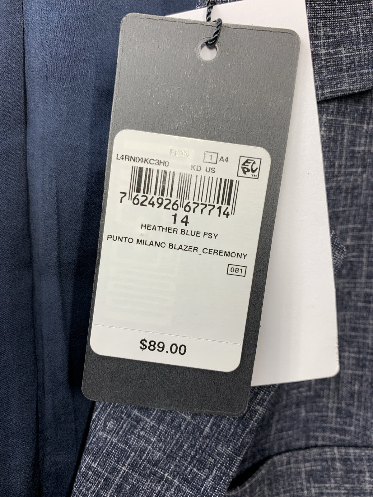 GUESS Boys' Knit Single Breasted Blazer Heather Blue 14 Long Sleeve L4RN04KC3H0