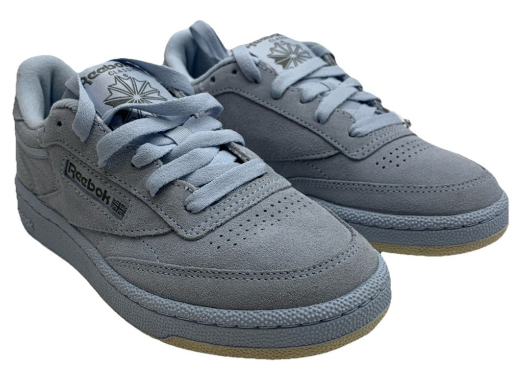 Reebok Men's Club C 85 Suede Pale Blue Sole 100074166 Men's Size 5 Lace-up Shoes