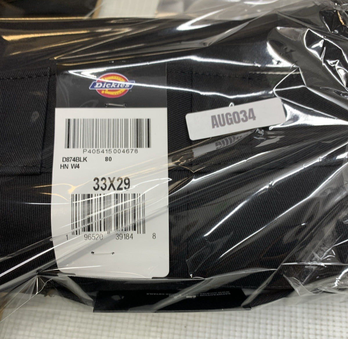 Dickies Men's 874 Classic Original Fit Uniform Work Long Pants Black Size 33x29