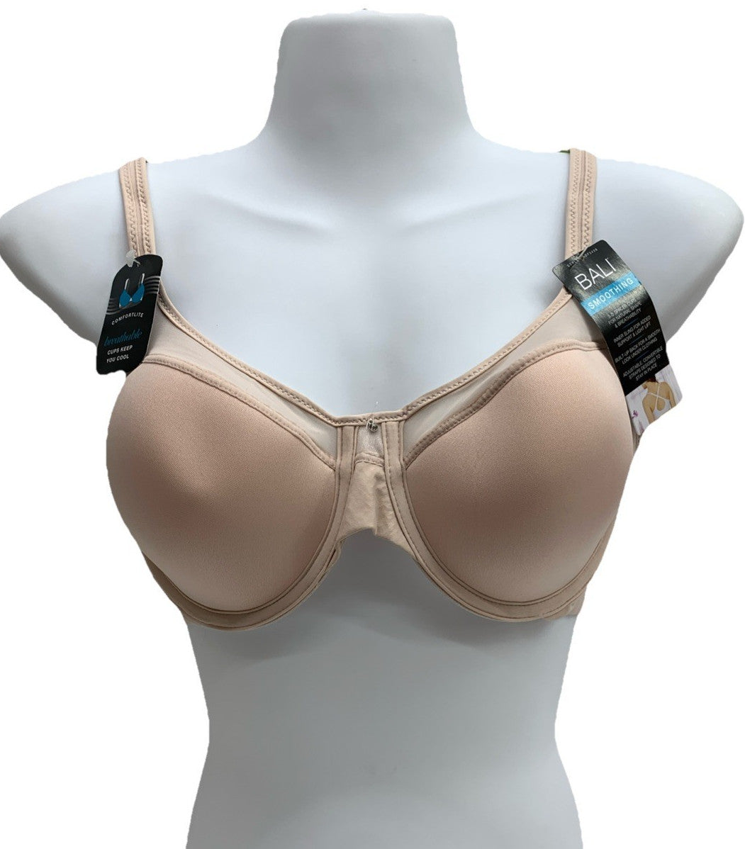 Bali Women's One Smooth U Underwire Bra 36B Rose DF3439 LightIllusion Back smoot