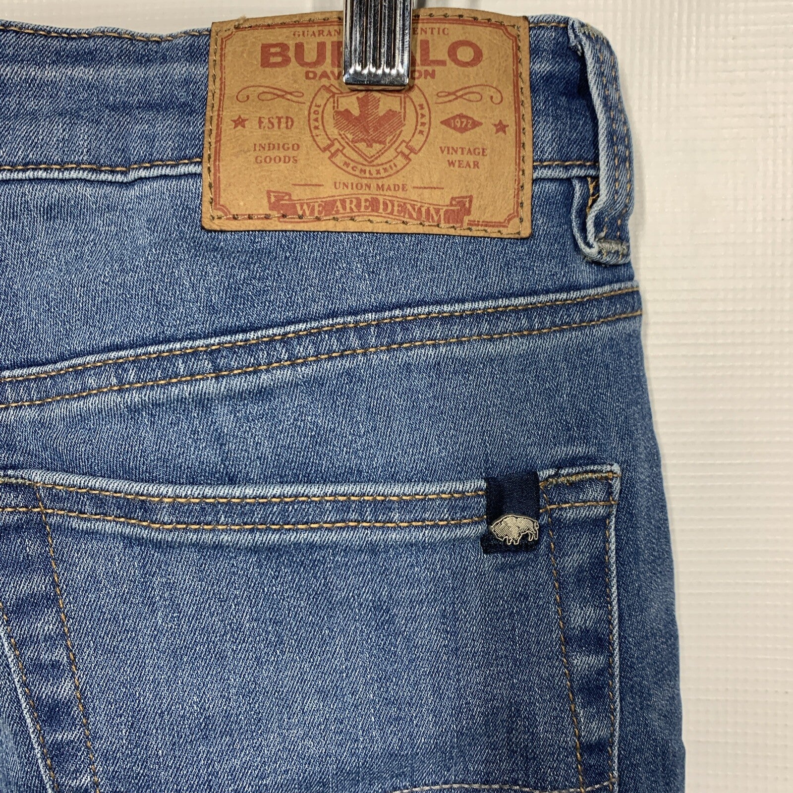 Buffalo David Bitton Slim Ash Stretch Blue Jeans Men's Size 27x32 Long Pants