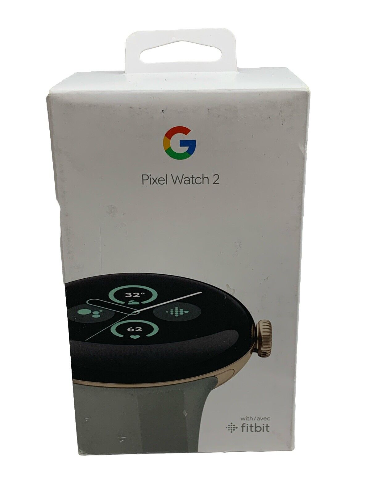 Google - Pixel Watch 2 Champagne Gold Smartwatch with Hazel Active Band Wi-Fi...