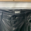 DKNY Black Women’s Soft Faux Leather Mini Boot Flare Long Pants Size 10 Black