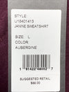 Rebecca Minkoff Janine Pink Puff Ruffle Sleeve Sweatshirt Large Cottage Size L